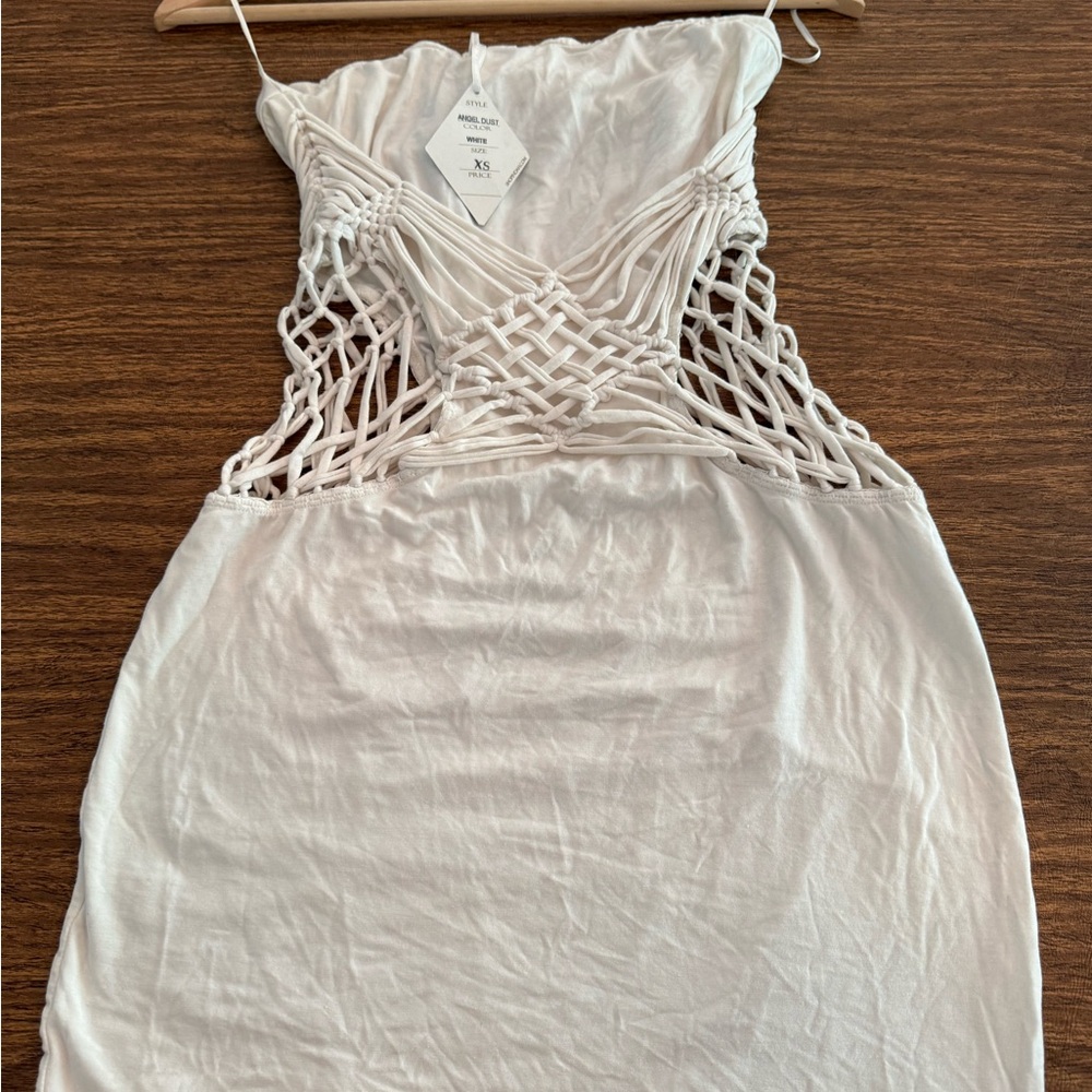 Indah White Strapless Dress
